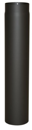 Kamino-Flam Tuyau de Poêle Ø 130 mm, Tube Droit pour Conduit de Fumée en Acier Laqué Senotherm, Conduit de Cheminée Longueur env. 750 mm, Tuyau de Raccordement Testé EN-1856-2, Noir