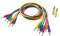 Korg - SQ-CABLE6 - 75cm Mini Jack Patch Leads with Two Adaptors - Pack of 6 - Mixed Colours