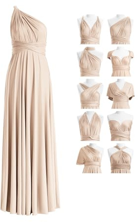 72styles Maxi Infinity Dress for Bridesmaids, Convertible Multi-Way Wrap