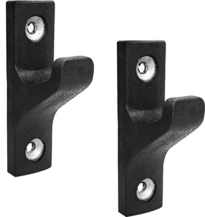 Aoneky Soporte para Barra de Pesas - Montaje en Pared, Material de Acero, Carga de 100KG, Colgador Estante para Colocar 1 Barra Olímpica en Pared, Organizador Equipo Deportivo en Gimnasio Casa, 1 Par