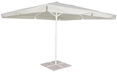 Decorspace Parasol central pour jardin, bar et restaurant 4 x 4 m (blanc)