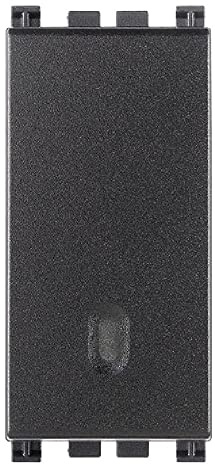 Vimar 0R19000 Arké Interruttore 1P, 10 AX 250 V illuminabile, tasto sostituibile, max 100 W per lampade con alimentatore integrato (IEC 60669-1:2017), grigio