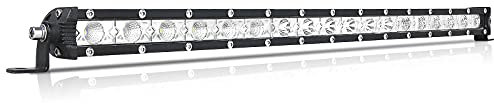 RIGIDON Barra LED 90W 51 cm Barras de Luz de Trabajo lámparas de conducción Faro Led 12V 24V, Impermeable Focos Led para Offroad Camión Tractor Coche 4x4 SUV Barco, 6000K Led antiniebla