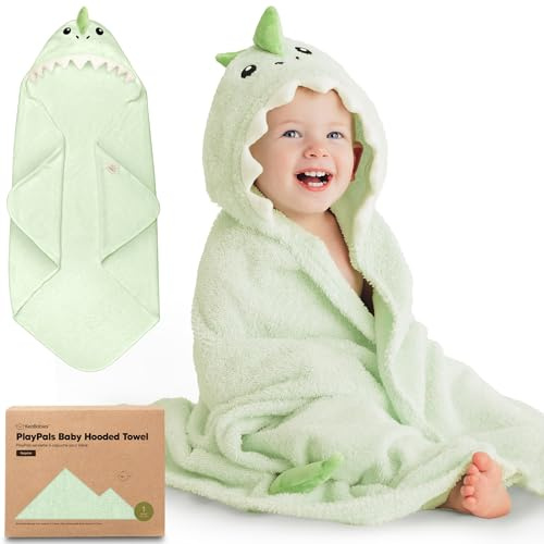 Asciugamano con cappuccio biologico bambino per ragazze, Ragazzi - Morbido, Assorbente, 100% Cotone asciugamano per neonati con cappuccio, Grande cappuccio-bambino asciugamano per neonati (Draco)