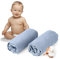 Dreamzie - 2er-Set Spannbettlaken 60x120-70x140 cm - Oeko-Tex Zertifiziert, 100% Baumwolle, atmungsaktives Spannbetttuch Jersey Baby, 150 g/m² - Hellblau