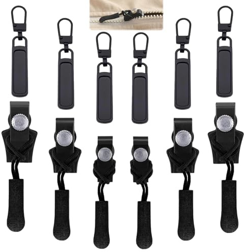 Alluring Kit de Reparación de Cremalleras, Reparador de Cremallera Kit, Cierre de cremallera, Removable-Universal-Zipper Repairer para Chaqueta, Bolso, Maletas, Mochilas
