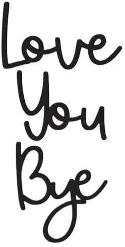 Amosfun Holzschild Wanddekoration 'Love You Bye' 7X4 Zoll Handgeschnitztes Holzschild Für Zuhause Café Und Hotel Wanddeko