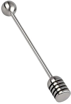 1 Pcs Long Handle Honey Dipper Anti-Rust Honey Stirrer Spoon 304 Stainless Steel Honeycomb Stick for Honey Jam Jar Dispense 6.3 Inch/ 16cm, Honey Stick