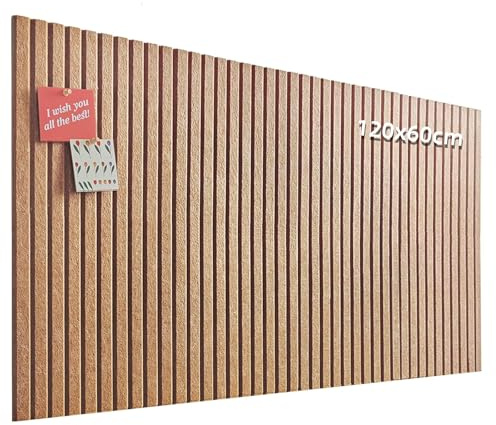 LeKuni Grande bacheca in feltro per ufficio, 120 x 60 cm, 8 pannelli da parete in feltro con adesivi e puntine, foto/memo/esposizione per scuola, casa, cucina, rame