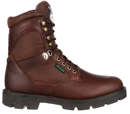 Georgia Boot Homeland Steel Toe Waterproof Work Boot, Brown, Size 13(W)