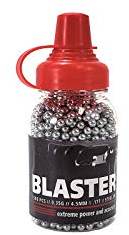 ASG Blaster .177 Caliber /4.5mm BBS for BB Guns | 0.35g Weight per BB | Steel Airgun BBS - 1,500 Count BBS in Round Speedloader Bottle