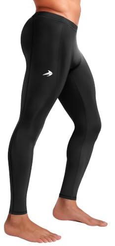CompressionZ Men's Compression Pants for Workout, Sports | Base Layer Running Tights Leggings(Black, X-Large)