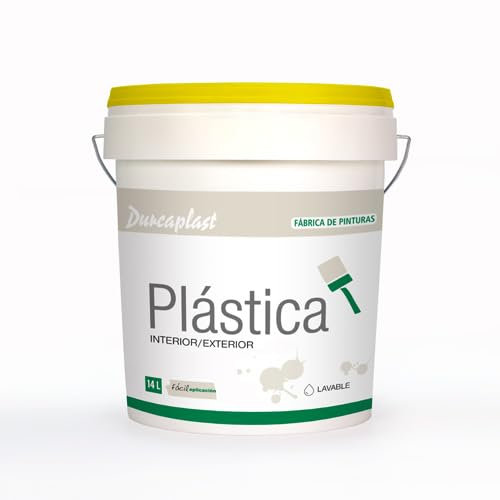 DURCAPLAST-MATE-40 D-011007, pintura plastica blanca interior/exterior mate. Excelente poder cubriente y blancura, buena adherencia, transpirable y lavable (4 L)