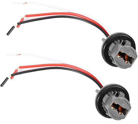 Billjusanslutningssele Plastkoppar 12 V 2st T20 Plug 7443 Billampa Hållare Plug Adapter LED Bromsljuskontakt Uttagshållare Wire