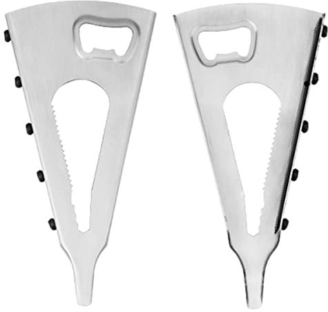 RETENA Apriscatole Manuale Multifunzione da 2 Pezzi, Apri Universale con Tappo a Vite in Acciaio Inossidabile, Apri Barattolo/Bottiglia/lattina ergonomico a Forma di V