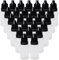 Jetisva 50 PCS Paint Dropper Bottles 20ml Plastic Eye Dropper Bottle Clear Squeezable Eliquid Bottles Empty Pinch Bottle with Cap for Eye Liquid Essential Oil Paint Sample Bottles (Black)
