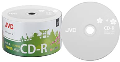 50 JVC 52x Premium Branded White Top 52x 700MB 80 mins Blank CD CD-R discs