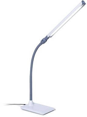 Daylight UnoPro Tisch – Neu, 6.000 K Tageslicht-LEDs, 1.150 Lux, 4 Helligkeitsstufen, Blendschutz, flexibler Arm, schwenkbares Kopfgelenk – Ideal zum Nähen, Lesen, Basteln – Weiß