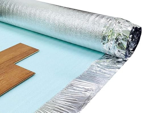 KK 3mm DPM Silver Underlay for Wood & Laminate Flooring (1m x 7.5m) – Floor Leveling, Soundproofing, Heat Insulation, Moisture Barrier