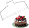 Dazkzooy Coupe-Gâteau en Acier Inoxydable 32 cm - Diviseur de Gâteau avec 2 Fils de Scie Ajustables - Pour des Couches de Gâteau Parfaitement Égales - Compatible lave-vaisselle coupe-gâteau