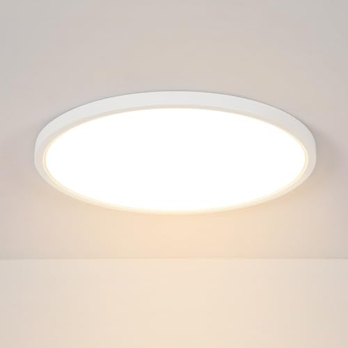 Osairous Lamparas de Techo, Ø30cm 24W Plafon LED Techo, Lampara Techo Dormitorio IP44, 3000k 2160 LM Luz Cálida para Cocina, Dormitorio, Pasillo, Baño, Salón