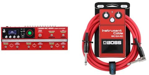 BOSS RC-600 Loop Station Bundle mit BOSS BIC-10A-RD Instrumentenkabel