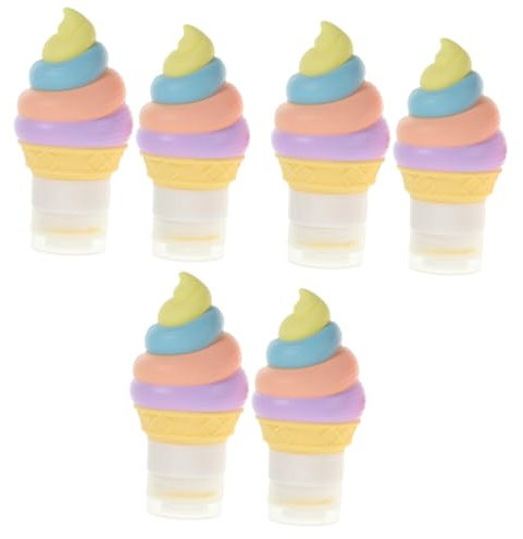 Gatuida 6piezas Botellas De Para Salsas y Aderezos De Forma De Helado Para Ketchup y Contenedores De Reutilizables Squeeze y Limpieza