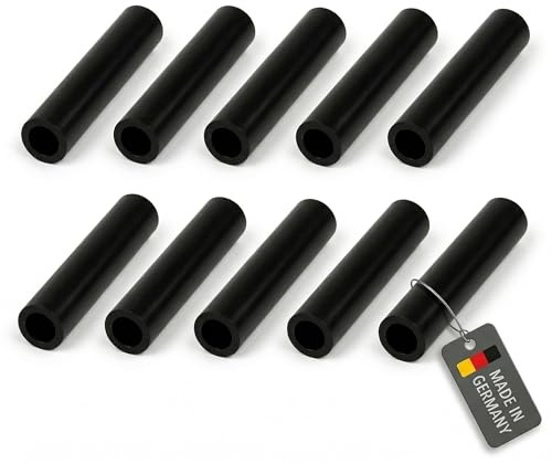 Lantelme 10 Stück Abstandshalter Kunststoff Set 55mm Länge Ø 10mm | Schwarze Kunststoffhülse für Heimwerker | Distanzhülse Distanzstücke | Für Bauprojekte Modellbau Reparaturen Bastelarbeiten
