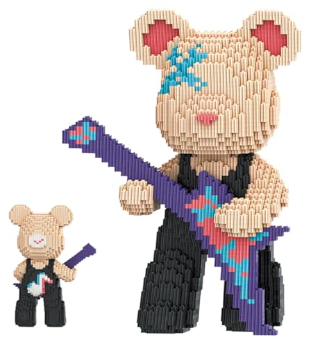 PUPULU TK Teddy Bear Micro Building Blocks Set(12.6 inches) Music Bear Building Brick Gift for Adult