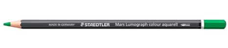 STAEDTLER Akvarellpenna Ljusgrön – Vattenlöslig konstnärspenna i sexkantig design – 3,6 mm stift, hög färgintensitet & ljusäkthet – idealisk för akvarellmålning