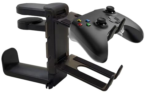 Supporto per controller da scrivania, supporto per cuffie da ufficio,Gancio di montaggio per cuffie da gioco, supporto per controller | Supporto per accessori da gioco senza perforazione per cuffie e