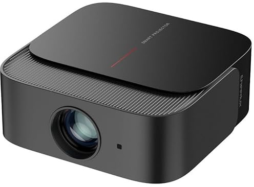 1080P HD-projektor med automatisk keystone-korrigering, bärbar affärsteaterprojektor for hemmakontor