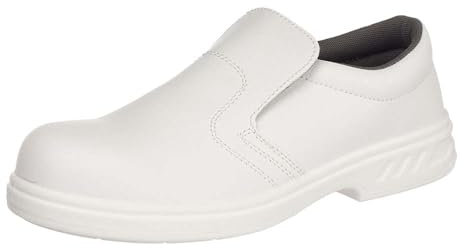 Portwest FW81 Water Resistant Steelite Slip On Safety Shoe S2 White, 40