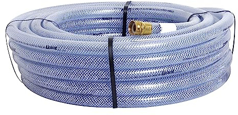 Underhill UltraMax Commercial Garden Water Hose 75 ft, Flexible, Anti-Kink, Non-Conductive, 600 psi, H75-075C, ¾ Inch x 75 ft, Clear
