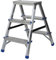 Abbey Aluminium Double Sided Step Ladders 3 Tread