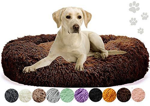 Yurun hundebett orthopadisch groBe Hunde, Hundesofa Hundekissen Weiches Plüsch Leicht zu reinigen, für große und extra große Hunde, Kaffee 40CM