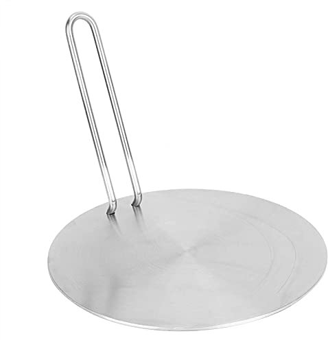 Adaptateur Induction, 22cm Diffuseur de Chaleur Disque Adaptateur Plaque de Diffusion de Chaleur en Acier Inoxydable Convertisseur Gaz Cuisinière à Induction pour Gaz Cuisinière (22cm)
