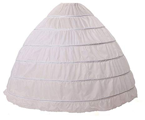 GUMEI Sottoveste 6 Cerchi Senza Filato Gonna Larga Sposa Abito da Sposa da Sposa Supporto Sottogonna Costume da Donna Gonne Fodera