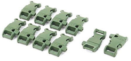 Ruilogod plast resväska rem sadelgjord justerbar snabbfrigörande 10 st armégrön (id: 617 179 6c0 1b2 6fa