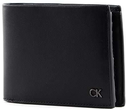 Calvin Klein Herren Geldbeutel Ck Trifold 10 CC Coin Klein, Schwarz (Ck Black), Einheitsgröße