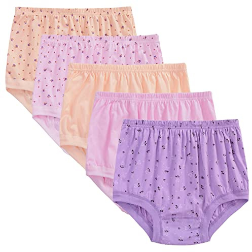Anntry Women's High Waist Knickers Ladies Cotton Briefs Underwear Full Coverage Soft Breathable Panties 5-pack