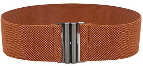 Vintage-Gürtel Damen Verstellbarer breiter Gürtel Breite Schnalle elastische Taille elastische Gürtel Frauen kleiden Fashion-Gürtel Gelbe Mütze Und Schal Gürtel Damen Leder Schnalle Passform normal