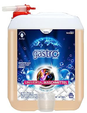 Schilling's gastro Global Waschmittel flüssig, 5L Kanister mit Auslasshahn (1 x 500 Waschladungen) (Fresh Cotton)
