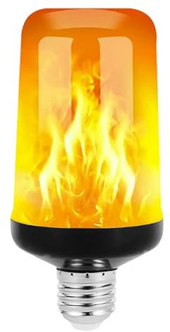 Fecfucy LED-Glühbirne mit Flammeneffekt - Flackernde Flammen-Glühbirnen, LED-Leuchten - 4 Modi Flammenbirne, E26/E27/B22-Sockel, Außenglühbirne, flackernde Glühbirne, Innen- und Außendekoration