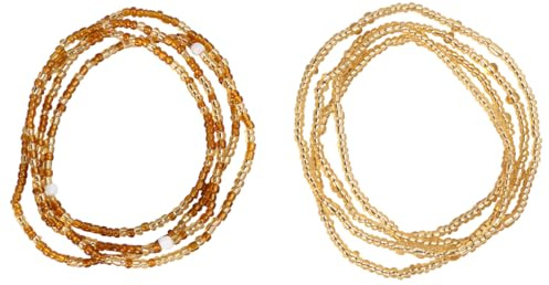 VALICLUD Chaîne De Taille Femme Perles 31.5 Pouces Bijoux De Corps Décoratifs Chaîne De Ventre Légère Pour Plage Fête Danse Confortable