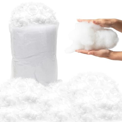 RANJIMA Weihnachten Kunstschnee Deko, Watte Schnee 150g, Watte Deko Weihnachten Künstliche Schneedecke Faser Flauschig Schnee Gefälscht Indoor Dekoschnee für Weihnachtsbaum Winter Watte zum Basteln