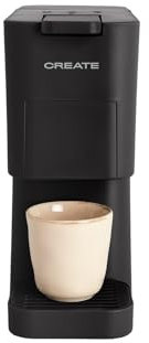 CREATE / THERA STUDIO/Cafetera multicápsula express y café molido negro/Panel de control táctil, 19bar, programable, 3 adaptadores intercambiables, sistema antivibración, 1450W