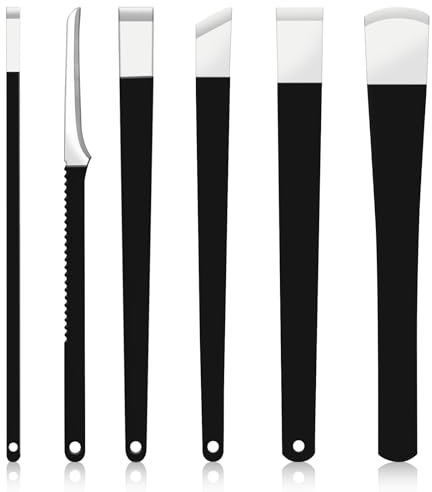 Set di 6 strumenti per pedicure neri dotato di una piccola scatola portaoggetti, strumenti per la pulizia delle unghie dei piedi in acciaio inossidabile, coltello per pedicure per calli e pelle morta