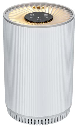 AIUZLK Air Purifiers for Bedroom Home with 3 Stage H13 HEPA Filter,22dB Quiet Desktop Small air Purifier with Night Light,3 Timing,Suitable for Smoke,Pet Dander,Hair,Odors.KJ80