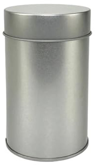 HUWOYG 8 st tekanna i metall med förseglat dubbelt lock, tennbehållare för lösa torra blad, kaffe, godis, kryddor för förvaring te (silver, S)